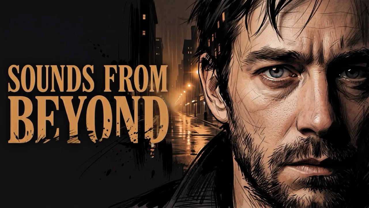 Sounds from Beyond trailer artwork showing Jack against a rain-soaked city.